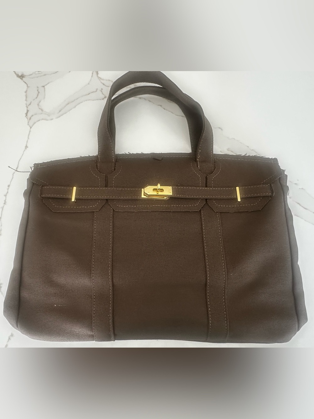 Boatkin Canvas Tote Bag in Chocolate Brown